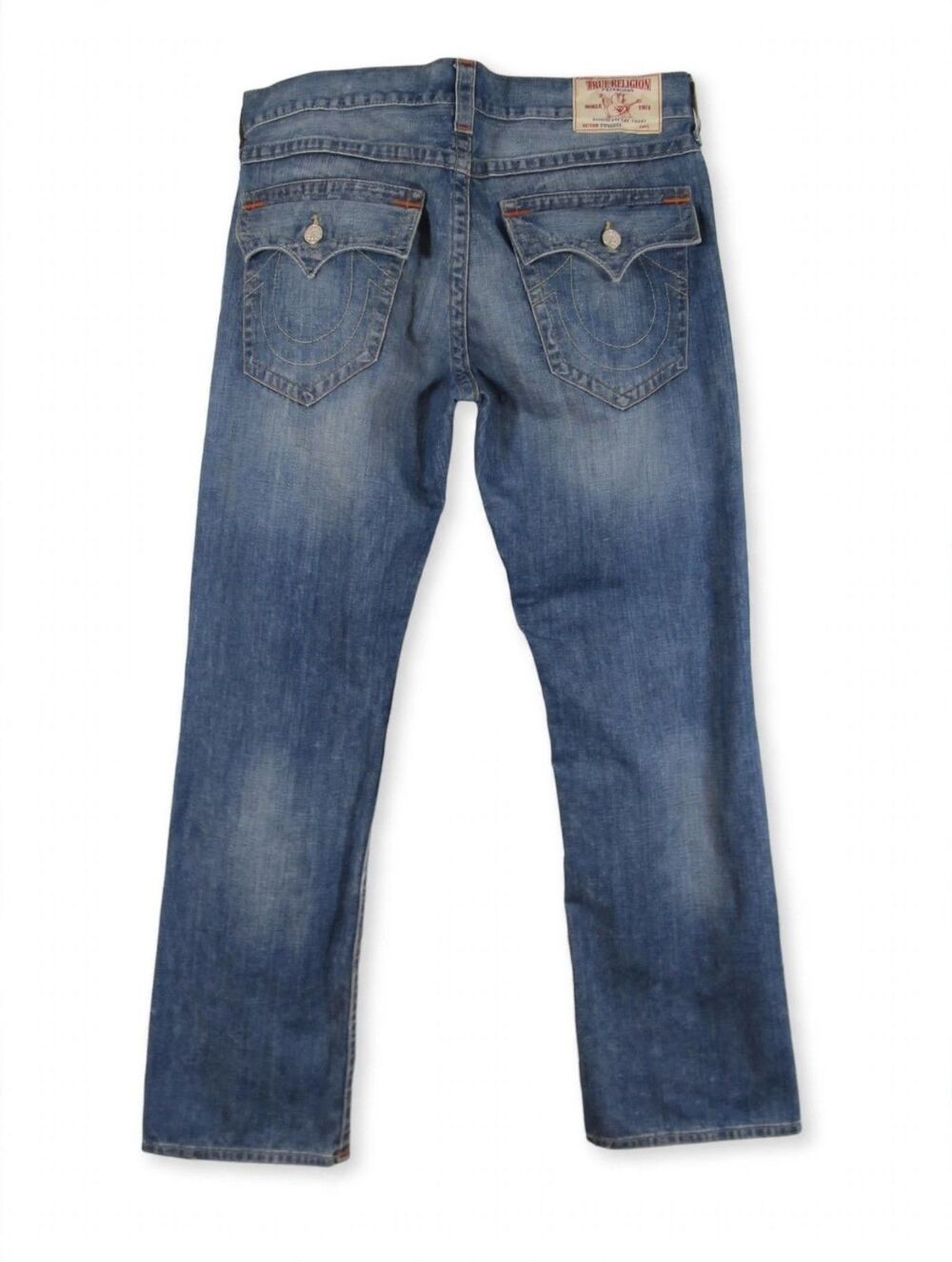 True Religion Mens 40 Section Straight World Tour Light Wash Jeans Mexico
